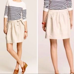 NWT J. Crew Sandstone Beige Linen Cotton Skirt